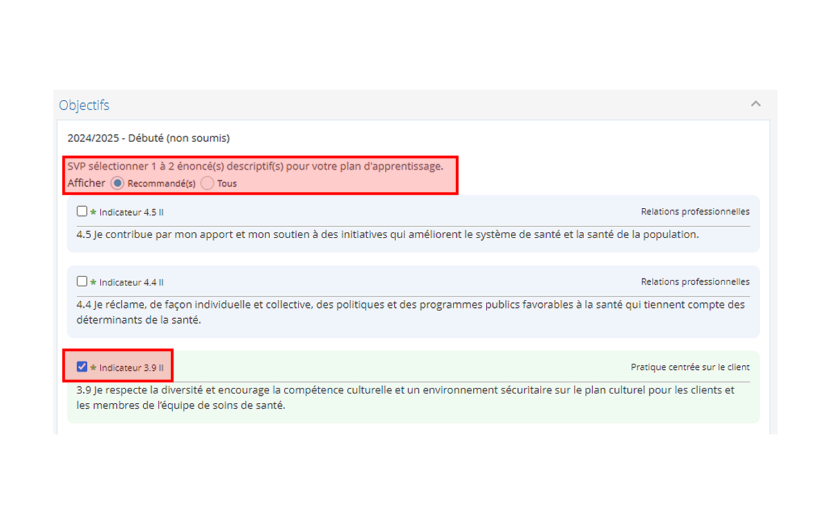 Guide au Programme de maintien de compétences (PMC), étape 4
